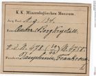 Etiketten zu Quarz (Bergkristall) (NHMW-MIN-Ag134)